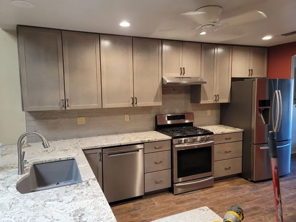 Full kitchen remodel with modern cabinetry and countertops by CR Construction Goodyear AZ