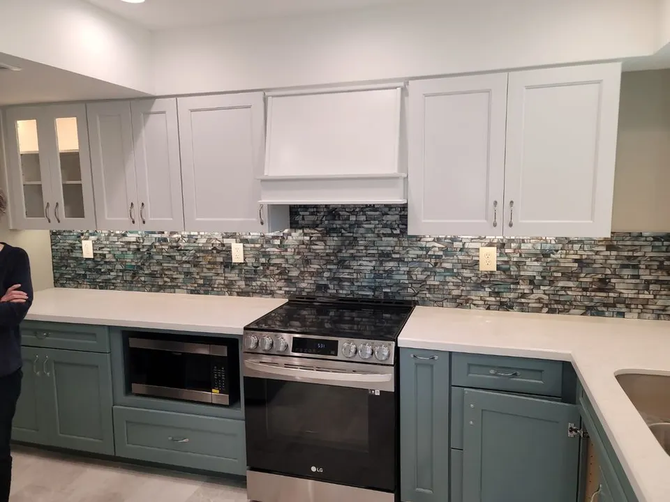 Kitchen remodel by CR Construction showing custom countertops and stove installation in Goodyear AZ
